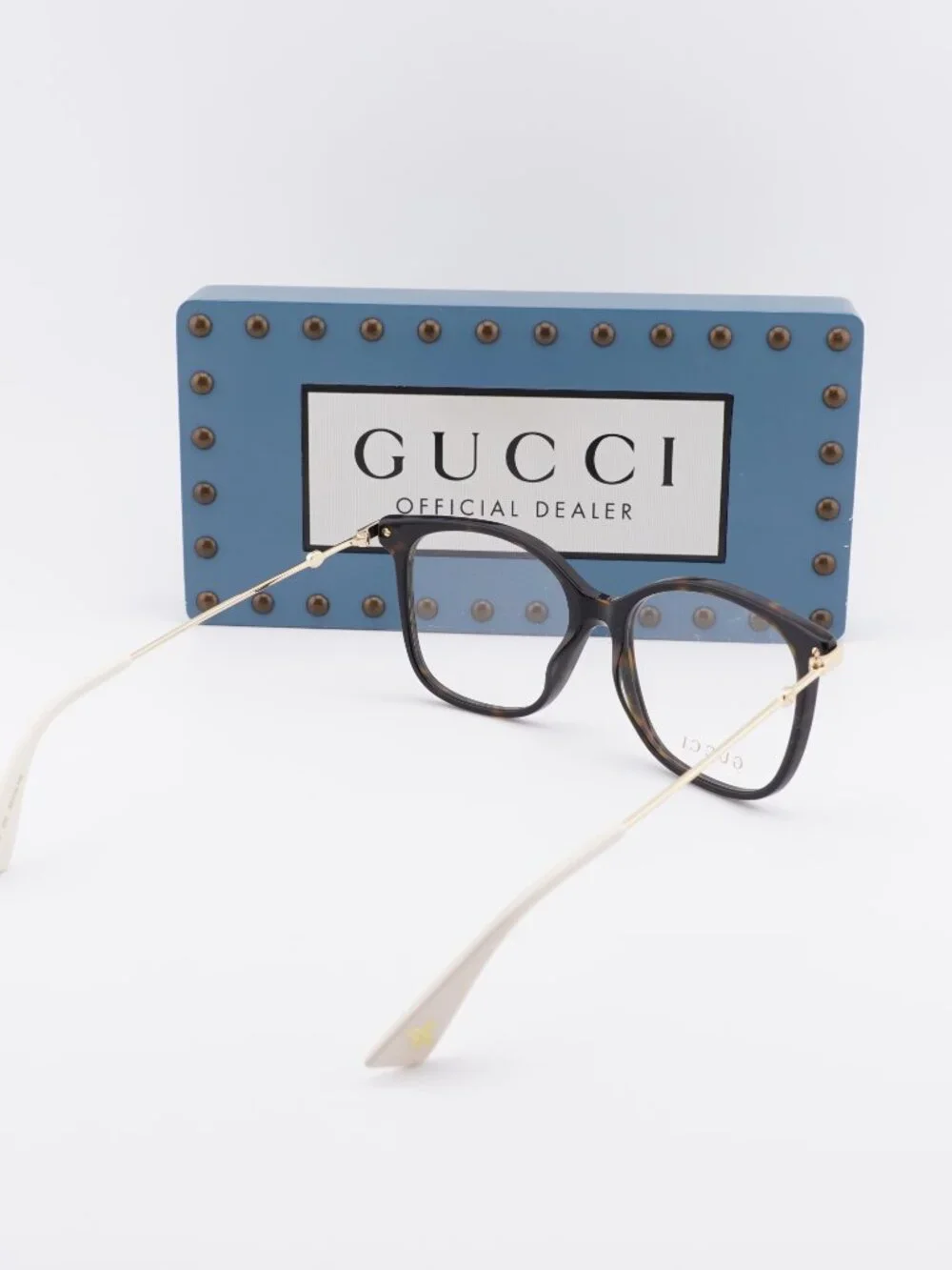 Gucci GG0512O 002 Square Eyeglasses - Havana / Gold 52mm